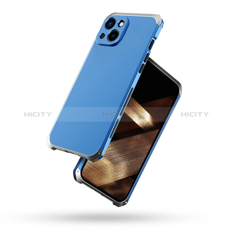 Funda Lujo Marco de Aluminio Carcasa 360 Grados para Apple iPhone 15