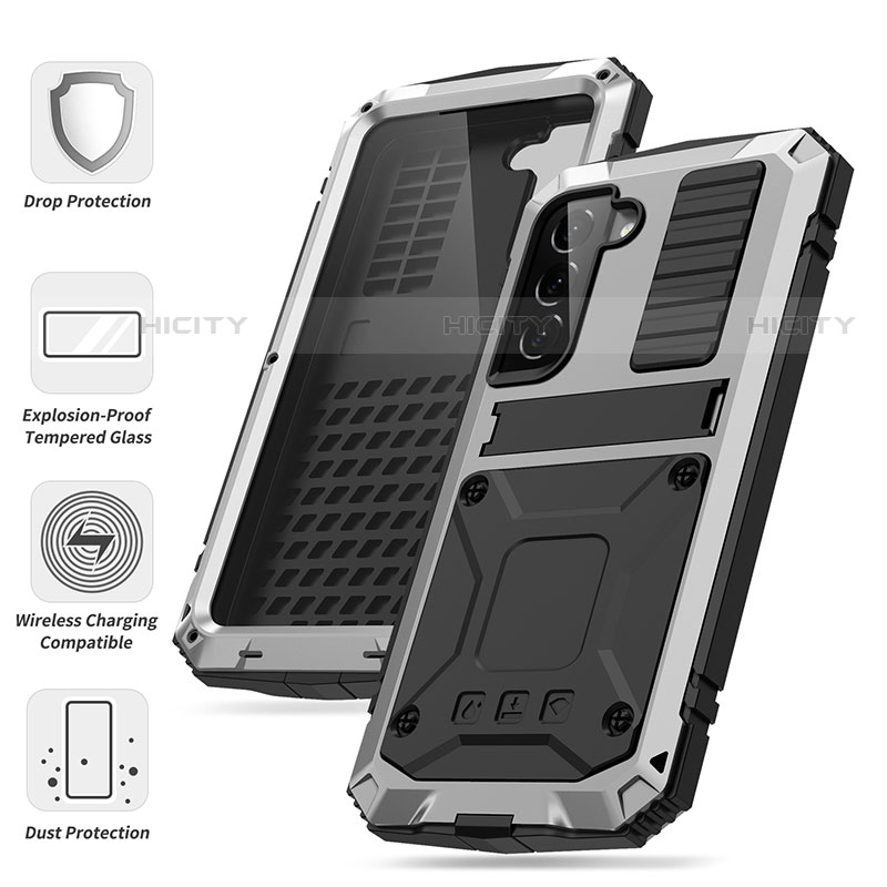 Funda Lujo Marco de Aluminio Carcasa 360 Grados para Samsung Galaxy S21 Plus 5G