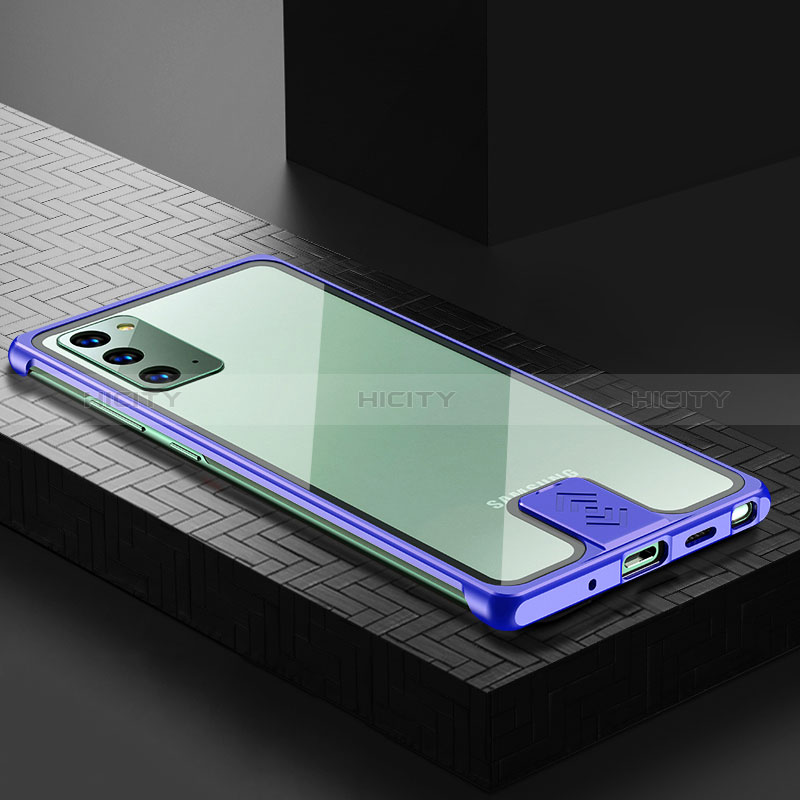 Funda Lujo Marco de Aluminio Carcasa LK1 para Samsung Galaxy Note 20 5G Azul