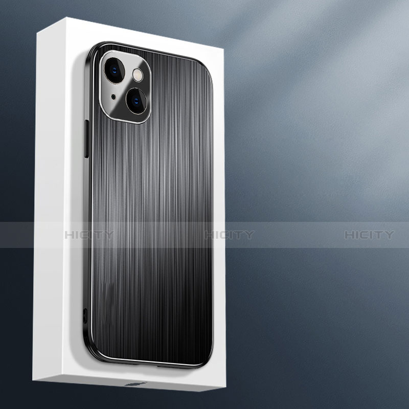 Funda Lujo Marco de Aluminio Carcasa M01 para Apple iPhone 13 Negro