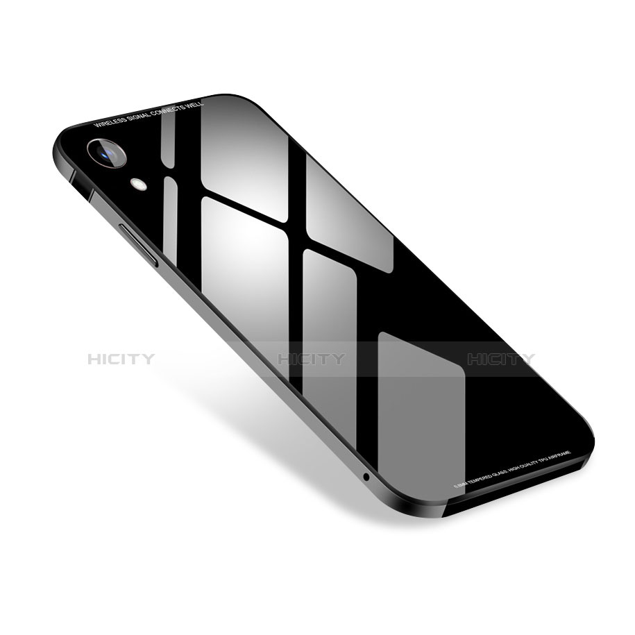 Funda Lujo Marco de Aluminio Carcasa M01 para Apple iPhone XR Negro