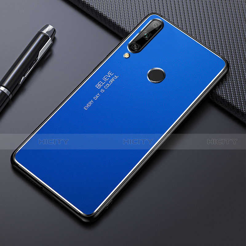 Funda Lujo Marco de Aluminio Carcasa M01 para Huawei Enjoy 10 Plus Azul