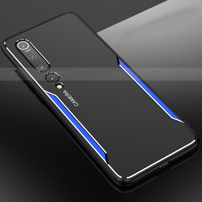 Funda Lujo Marco de Aluminio Carcasa M01 para Xiaomi Mi 10 Pro Azul