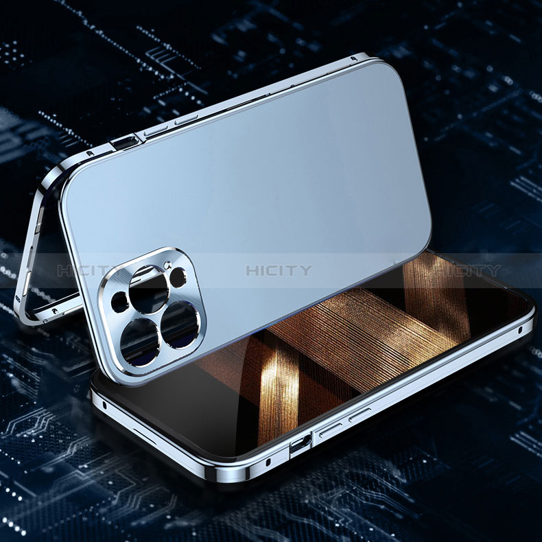 Funda de aluminio para iPhone 14 Pro Max, Plata