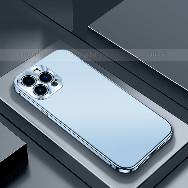 Funda Lujo Marco de Aluminio Carcasa M03 para Apple iPhone 15 Pro Max