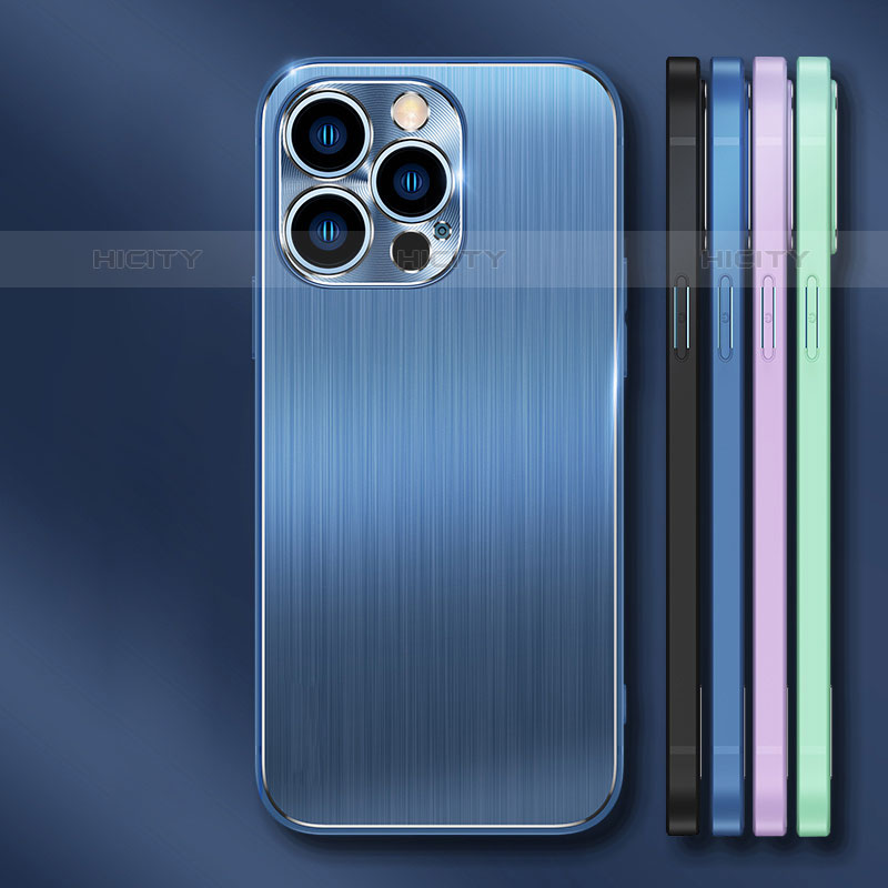 Funda Lujo Marco de Aluminio Carcasa M09 para Apple iPhone 15 Pro Max