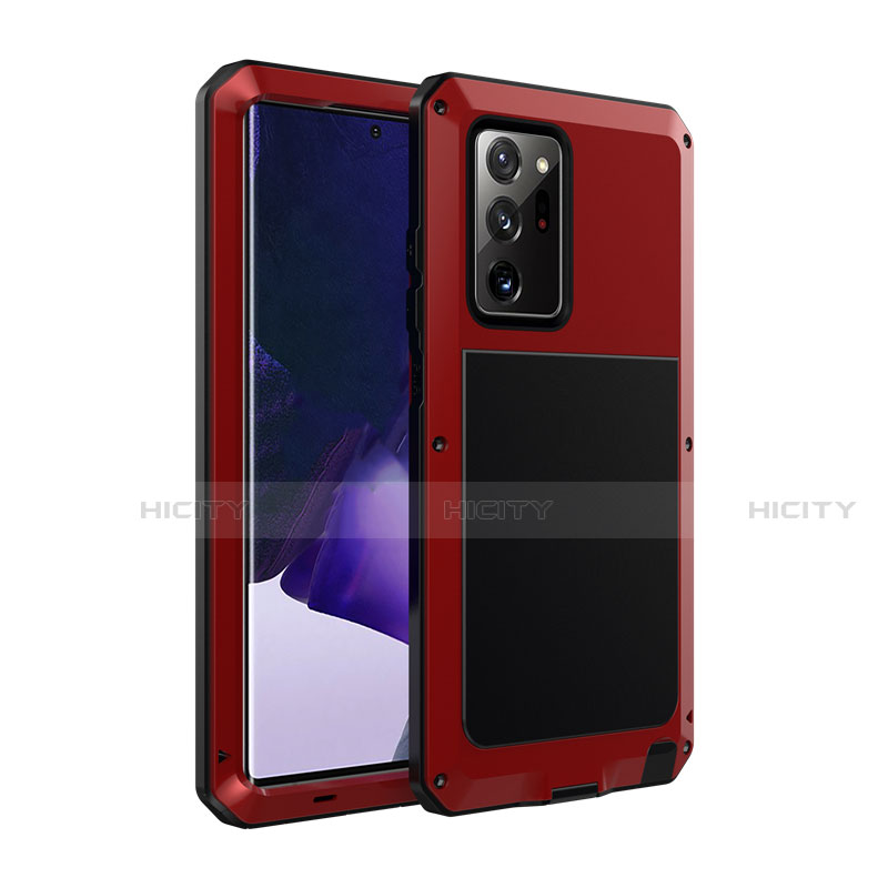Funda Lujo Marco de Aluminio Carcasa N01 para Samsung Galaxy Note 20 Ultra 5G Rojo