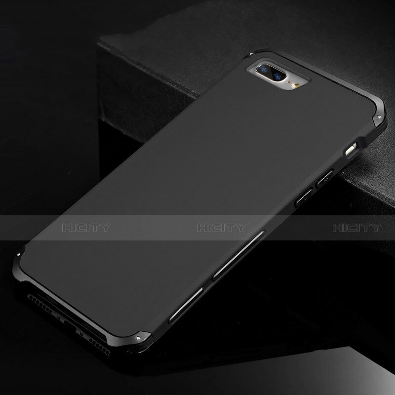 Funda Lujo Marco de Aluminio Carcasa para Apple iPhone 8 Plus Negro