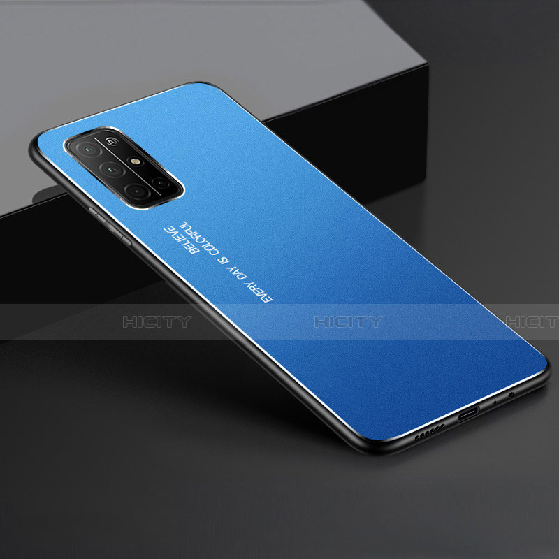 Funda Lujo Marco de Aluminio Carcasa para Huawei Honor 30S Azul