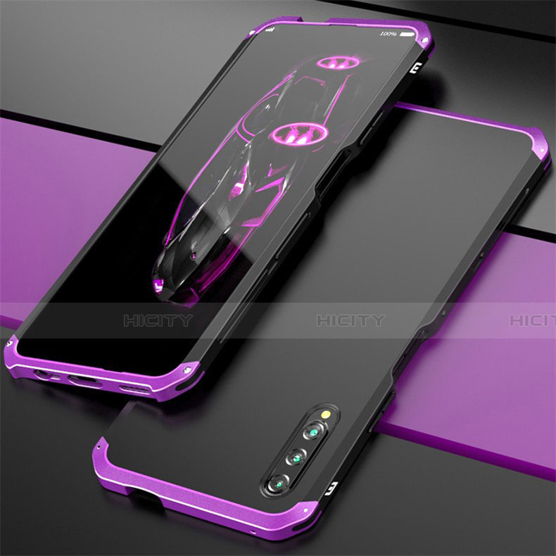 Funda Lujo Marco de Aluminio Carcasa para Huawei Honor 9X Pro Morado