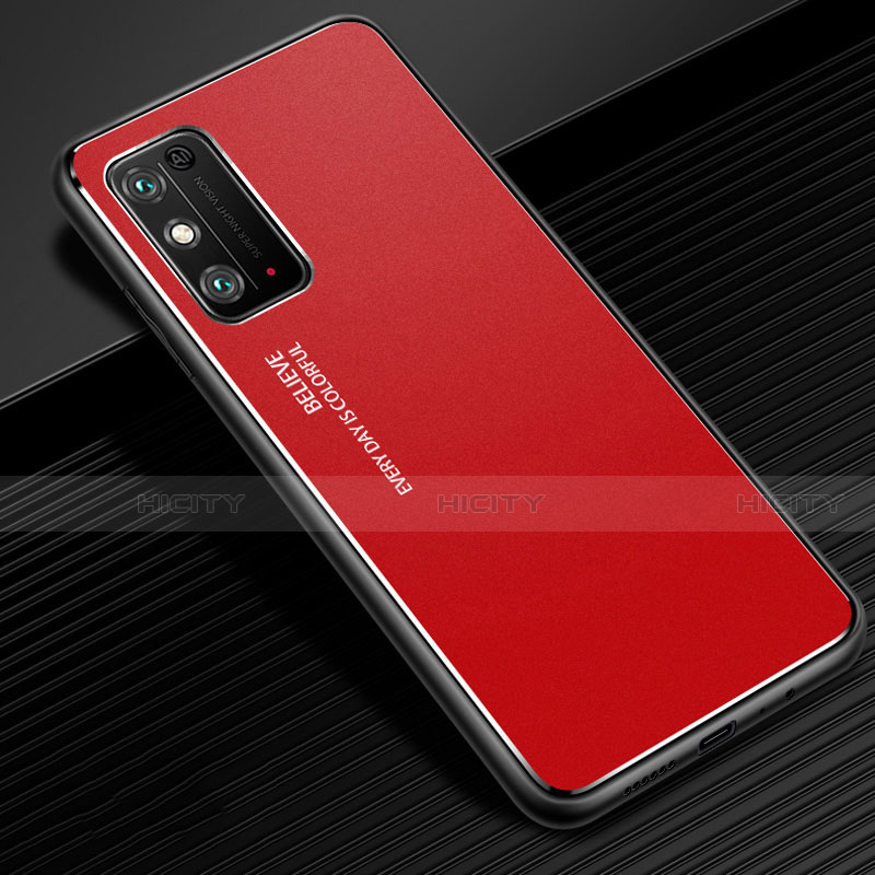 Funda Lujo Marco de Aluminio Carcasa para Huawei Honor X10 Max 5G Rojo