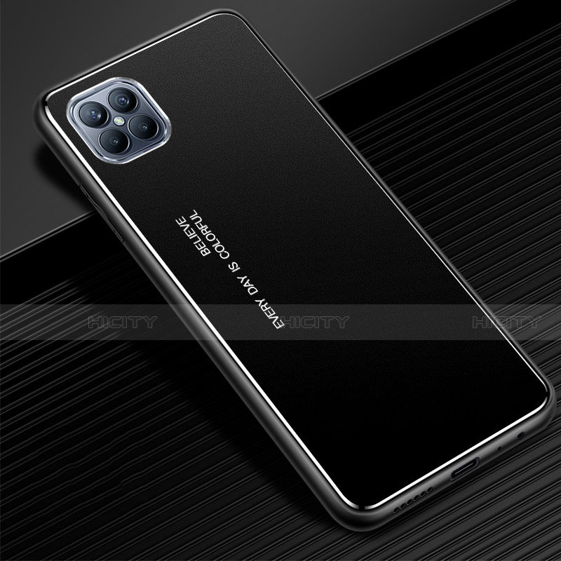 Funda Lujo Marco de Aluminio Carcasa para Huawei Nova 8 SE 5G Negro