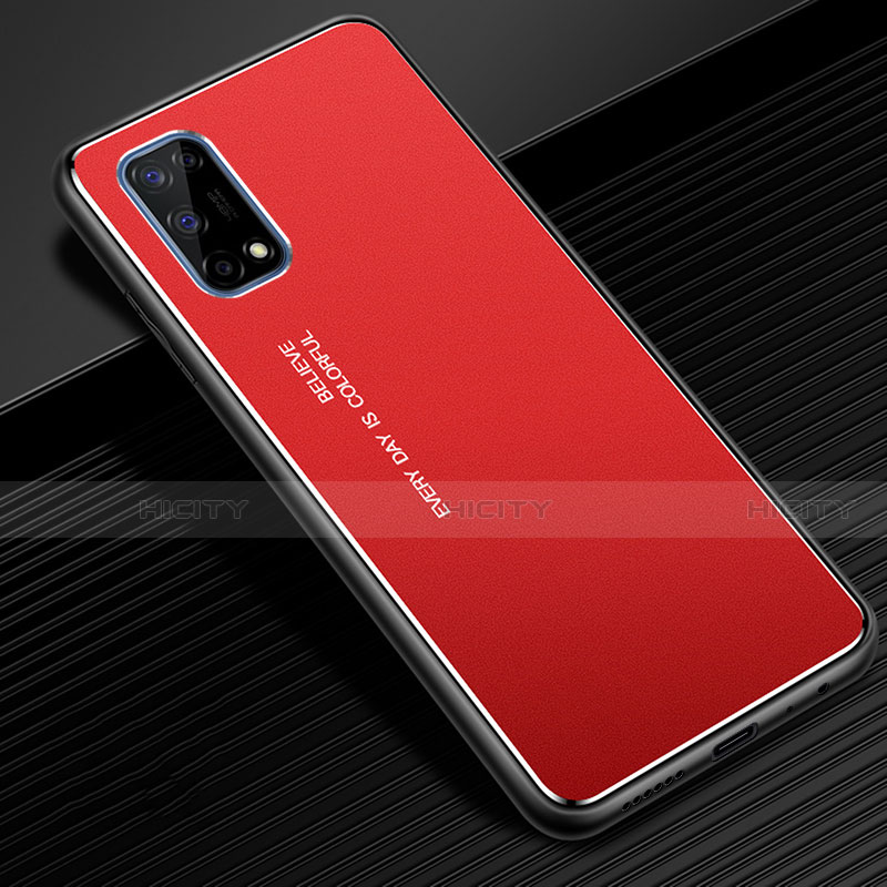 Funda Lujo Marco de Aluminio Carcasa para Realme Q2 Pro 5G Rojo