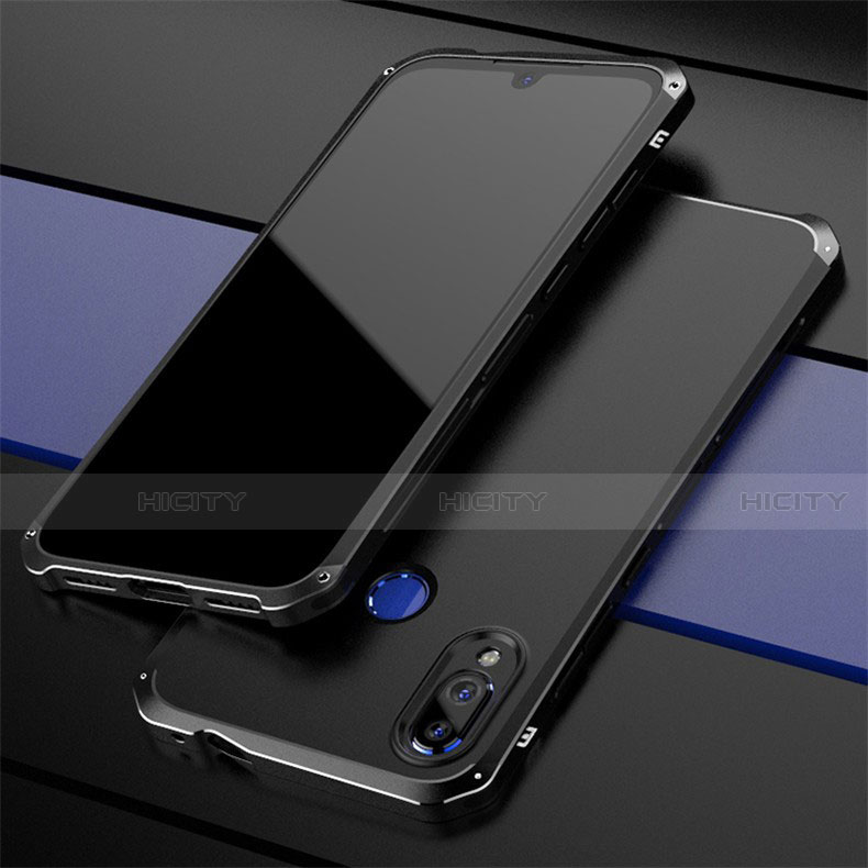 Funda Lujo Marco de Aluminio Carcasa para Xiaomi Redmi Note 7 Negro