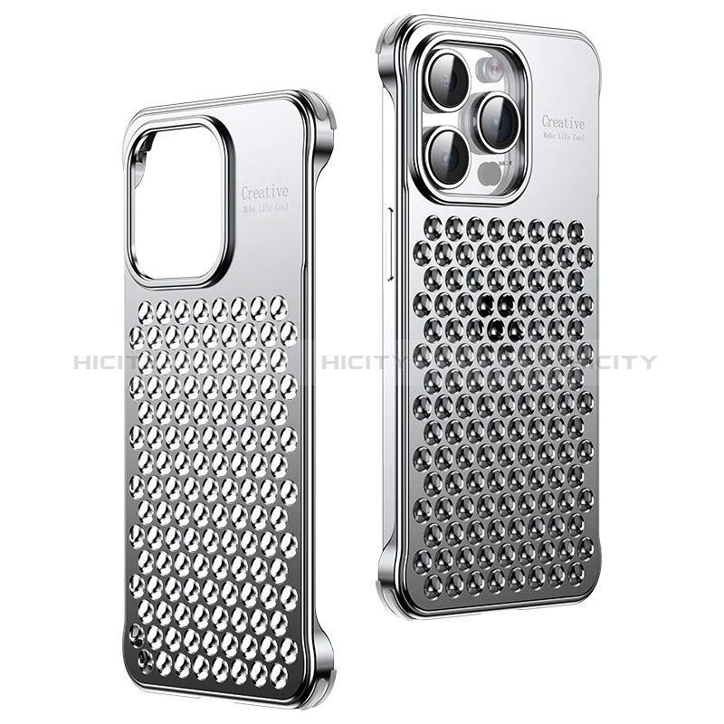 Funda Lujo Marco de Aluminio Carcasa QC1 para Apple iPhone 13 Pro