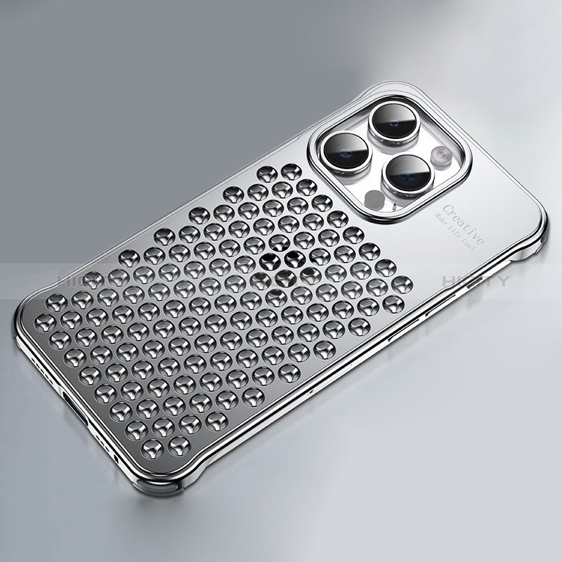 Funda Lujo Marco de Aluminio Carcasa QC1 para Apple iPhone 13 Pro Max
