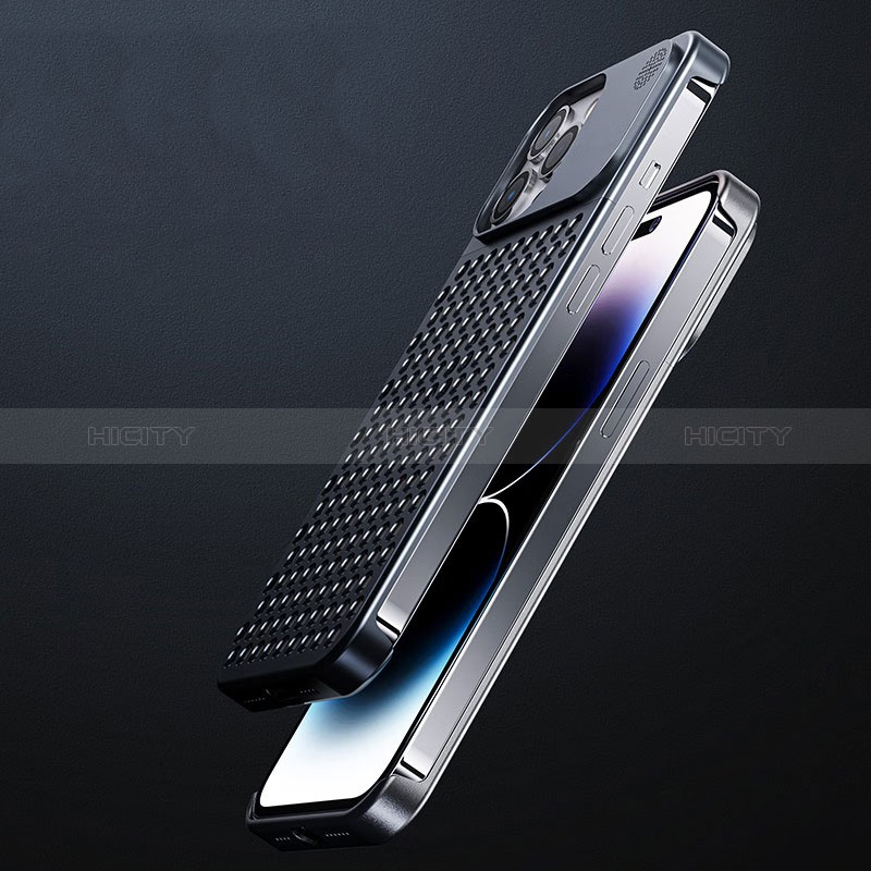 Funda Lujo Marco de Aluminio Carcasa QC1 para Apple iPhone 14 Pro