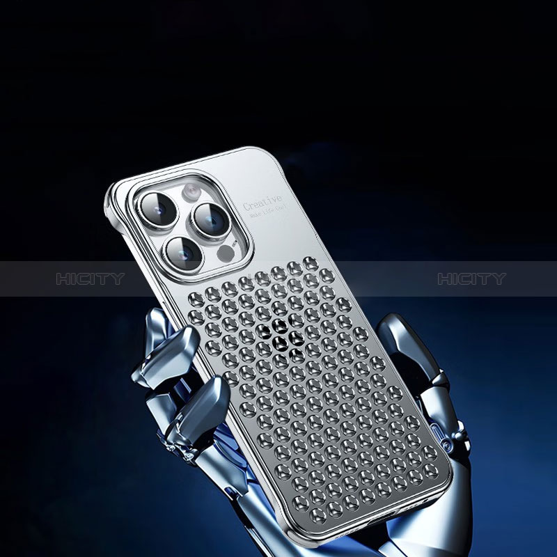 Funda Lujo Marco de Aluminio Carcasa QC1 para Apple iPhone 14 Pro Max