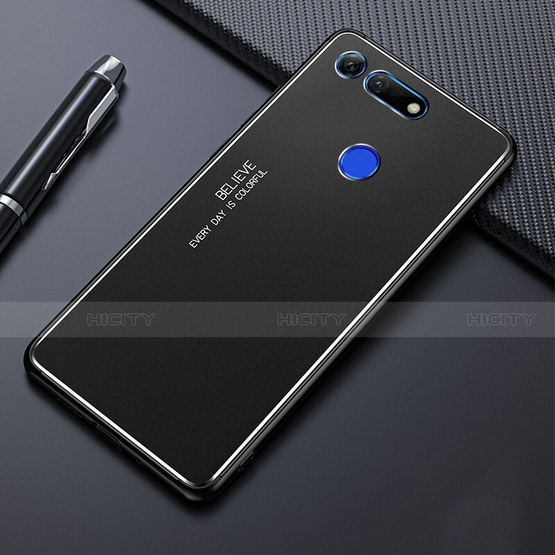 Funda Lujo Marco de Aluminio Carcasa T01 para Huawei Honor View 20 Negro
