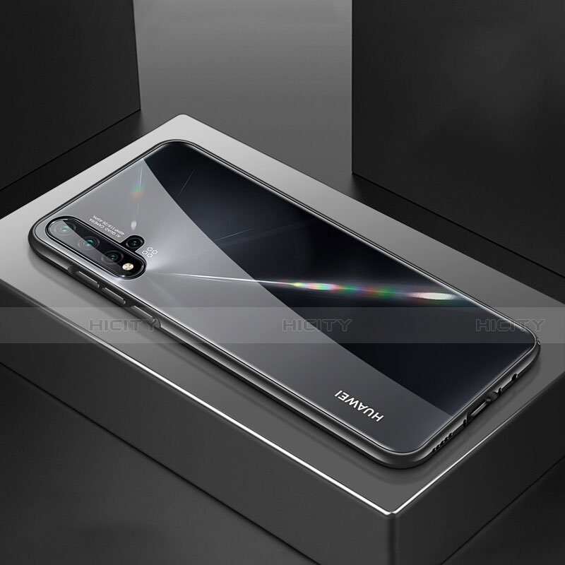 Funda Lujo Marco de Aluminio Carcasa T01 para Huawei Nova 5 Pro Negro