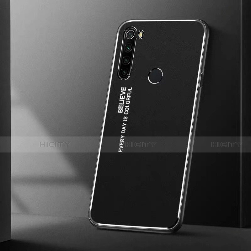 Funda Lujo Marco de Aluminio Carcasa T01 para Xiaomi Redmi Note 8 Negro
