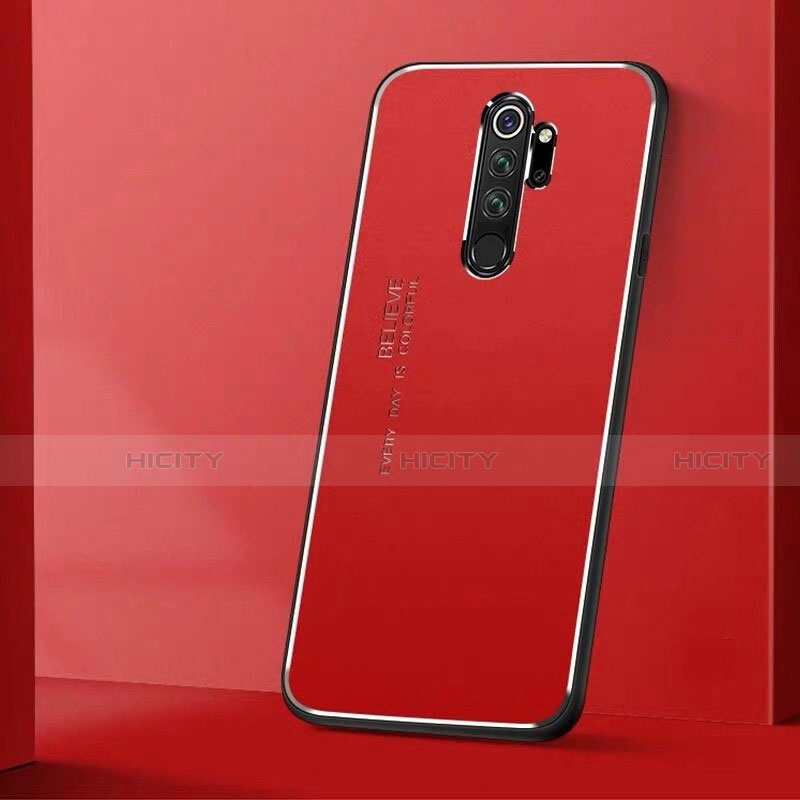 Funda Lujo Marco de Aluminio Carcasa T01 para Xiaomi Redmi Note 8 Pro Rojo
