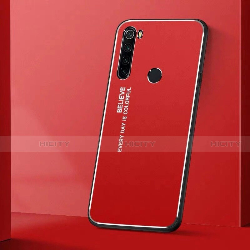 Funda Lujo Marco de Aluminio Carcasa T01 para Xiaomi Redmi Note 8T Rojo