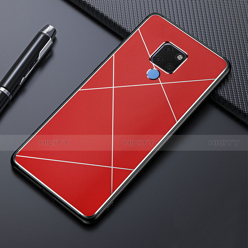 Funda Lujo Marco de Aluminio Carcasa T02 para Huawei Mate 20 Rojo