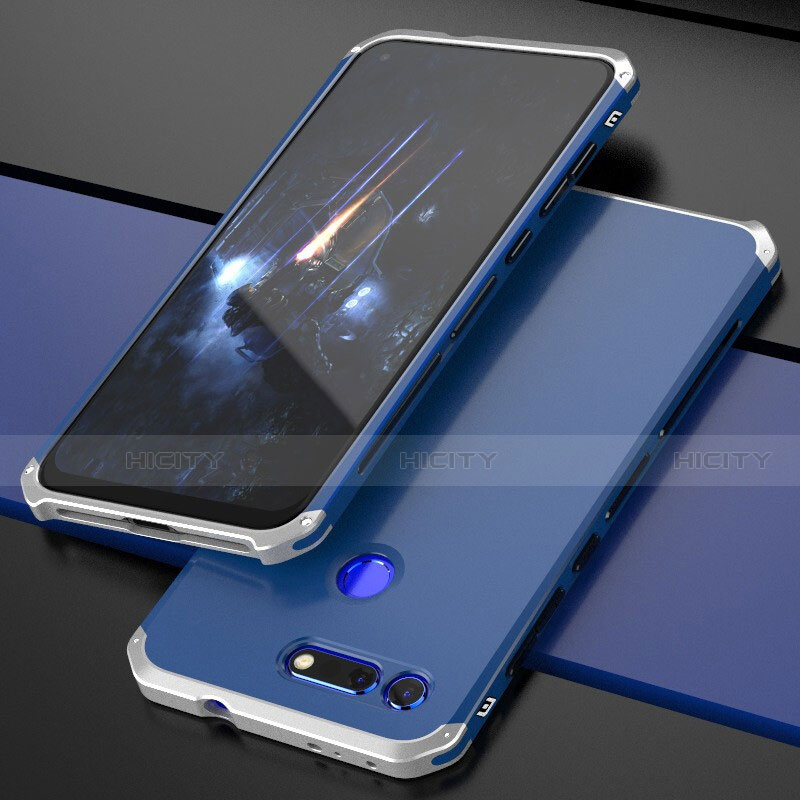 Funda Lujo Marco de Aluminio Carcasa T03 para Huawei Honor View 20 Azul