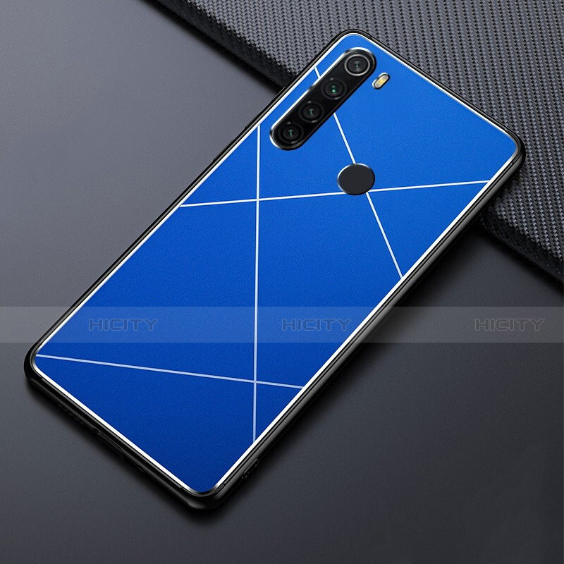 Funda Lujo Marco de Aluminio Carcasa T03 para Xiaomi Redmi Note 8 Azul