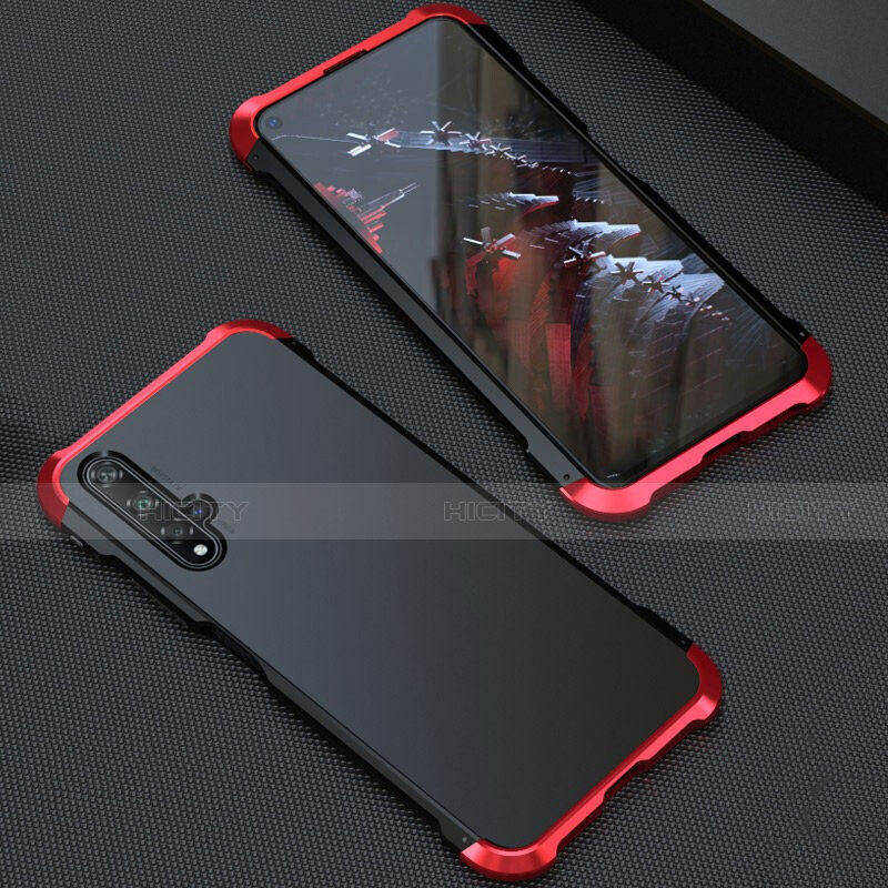 Funda Lujo Marco de Aluminio Carcasa T05 para Huawei Nova 5T Rojo