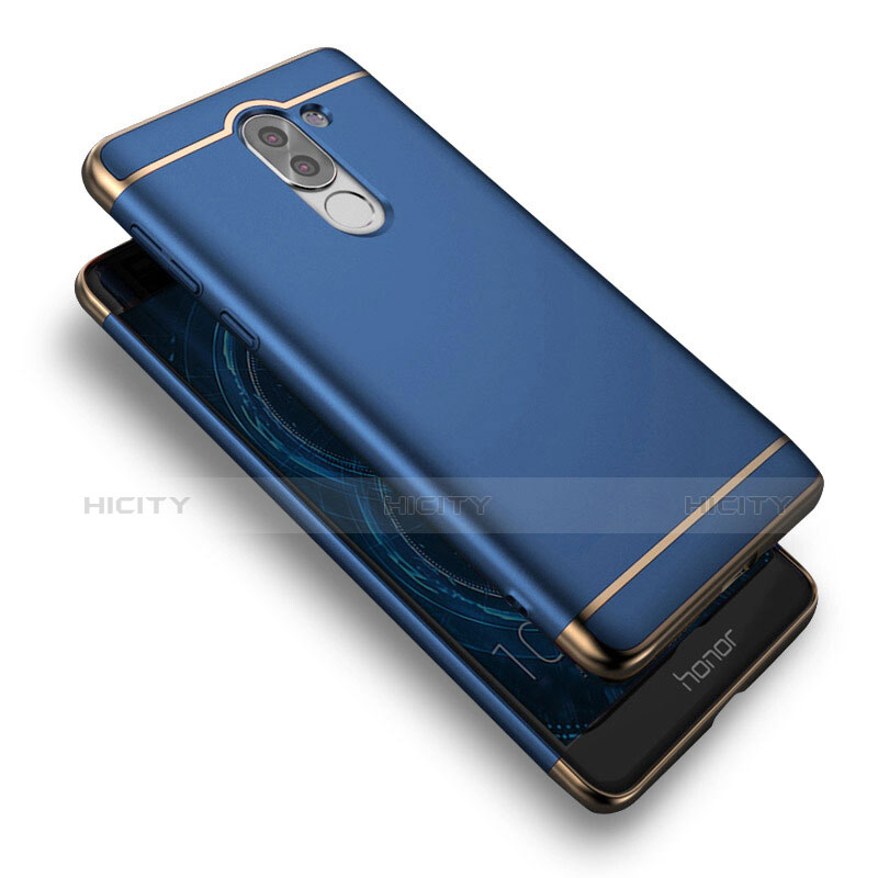 Funda Lujo Marco de Aluminio para Huawei Honor 6X Azul