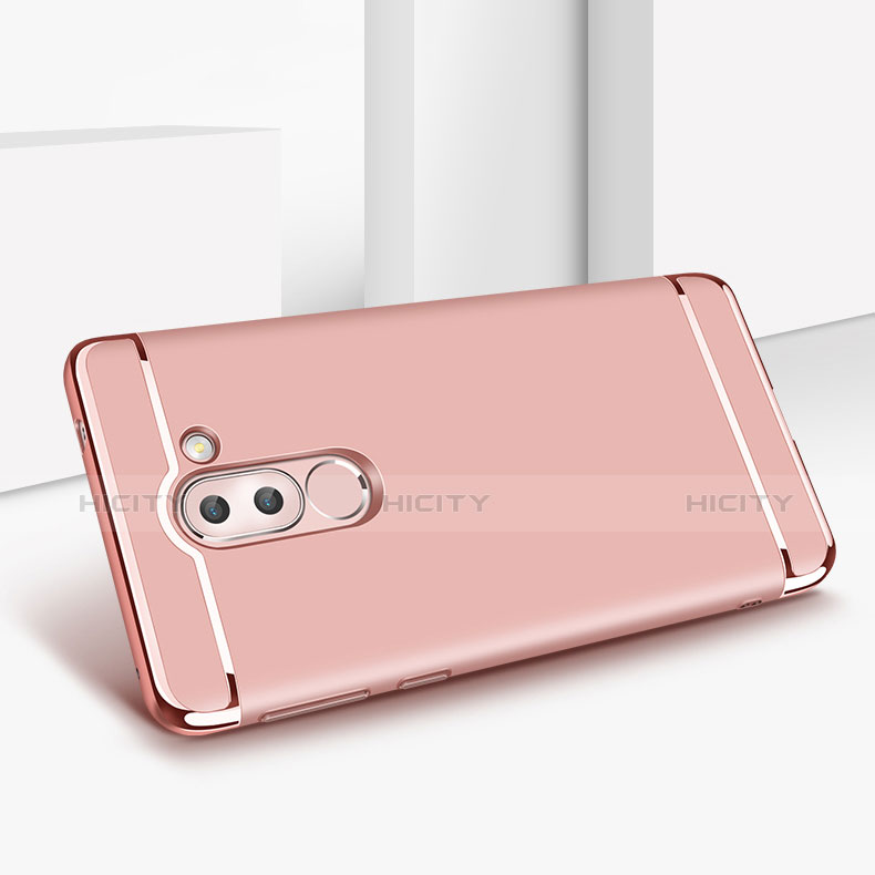 Funda Lujo Marco de Aluminio para Huawei Honor 6X Pro Oro Rosa
