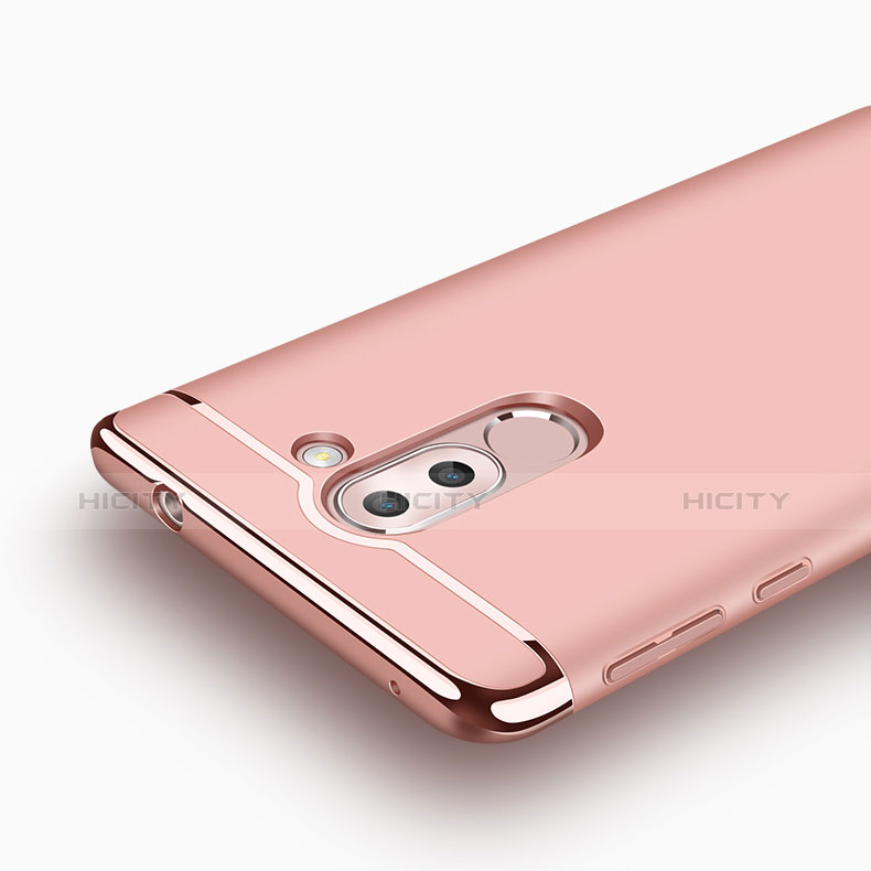 Funda Lujo Marco de Aluminio para Huawei Mate 9 Lite Oro Rosa