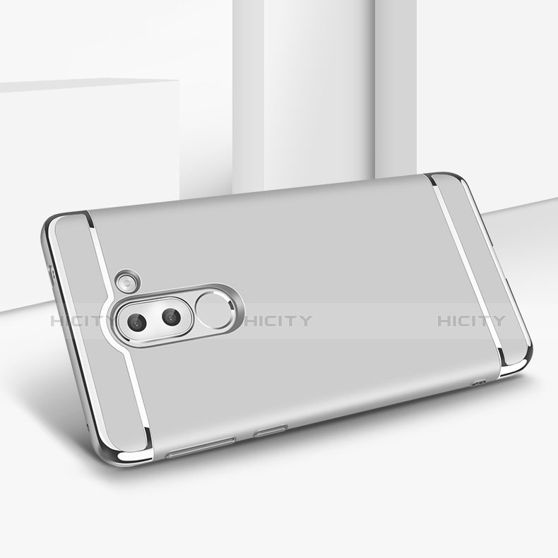 Funda Lujo Marco de Aluminio para Huawei Mate 9 Lite Plata