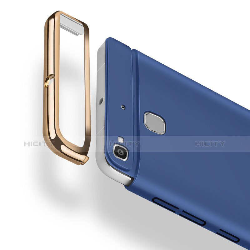 Funda Lujo Marco de Aluminio para Huawei P8 Lite Smart Azul