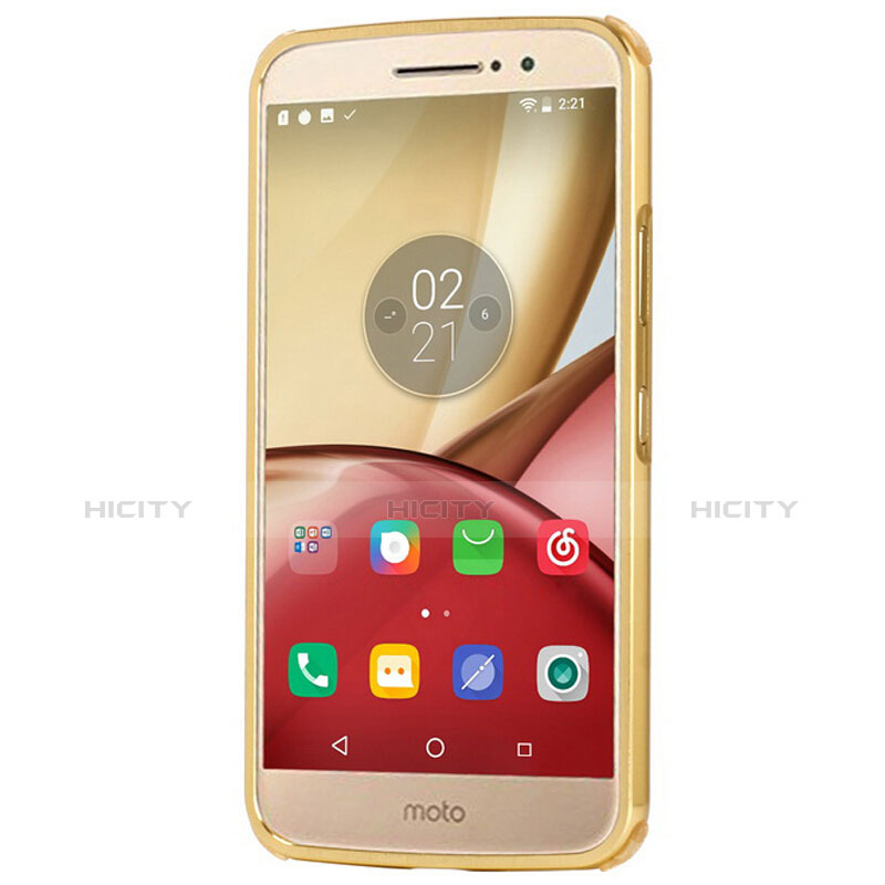 Funda Lujo Marco de Aluminio para Motorola Moto M XT1662 Oro