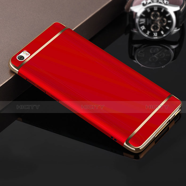 Funda Lujo Marco de Aluminio para Xiaomi Mi Note Rojo