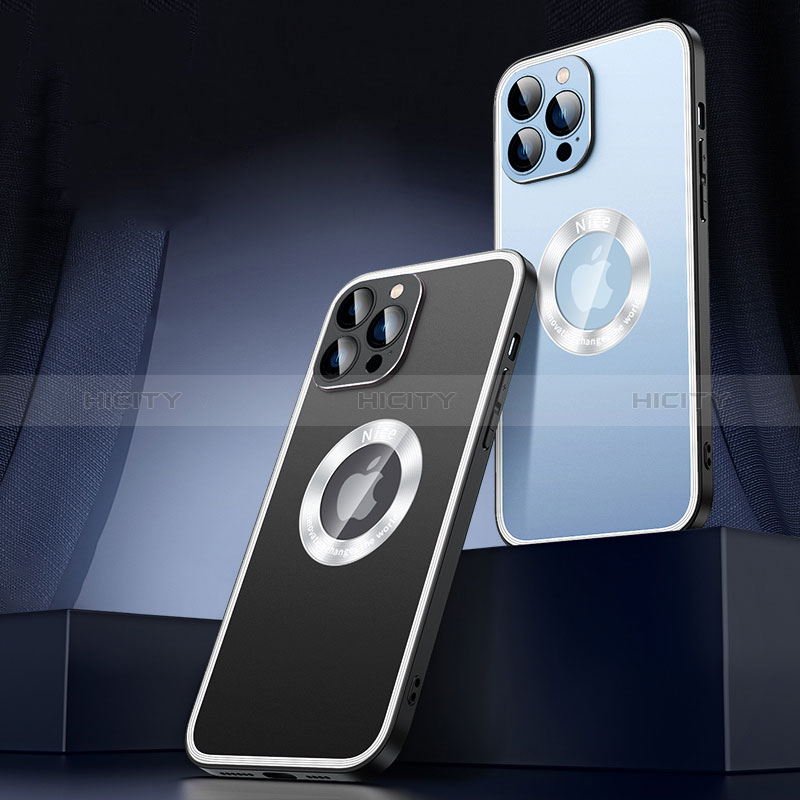 Funda Lujo Marco de Aluminio y Silicona Carcasa Bumper con Mag-Safe Magnetic JL4 para Apple iPhone 13 Pro
