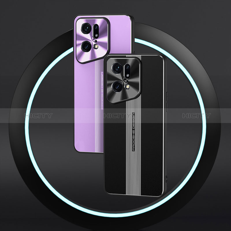 Funda Lujo Marco de Aluminio y Silicona Carcasa Bumper J01 para Oppo Find X5 5G