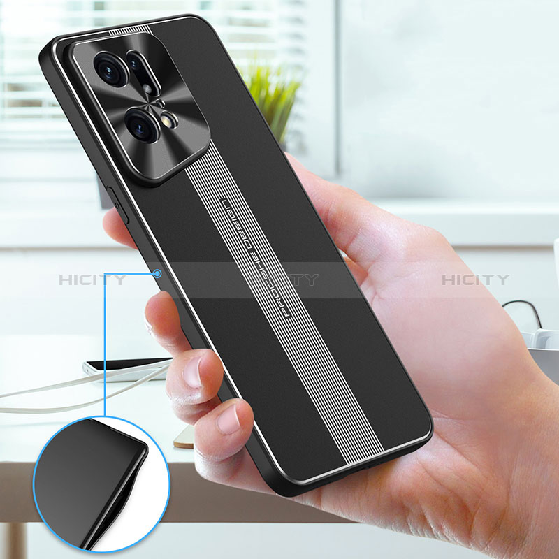 Funda Lujo Marco de Aluminio y Silicona Carcasa Bumper J01 para Oppo Find X5 5G