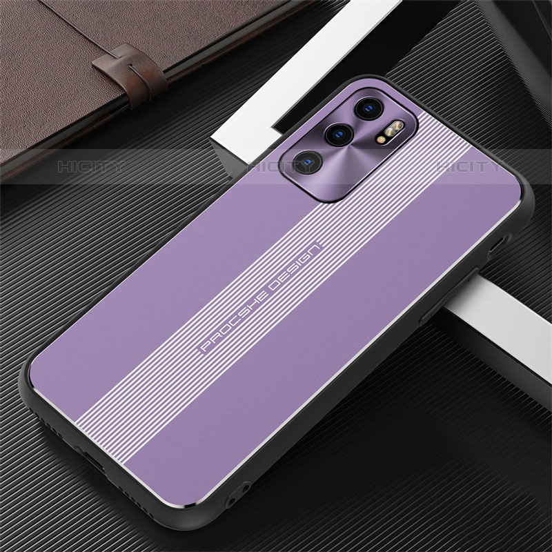 Funda Lujo Marco de Aluminio y Silicona Carcasa Bumper J02 para Oppo Reno6 Pro 5G India