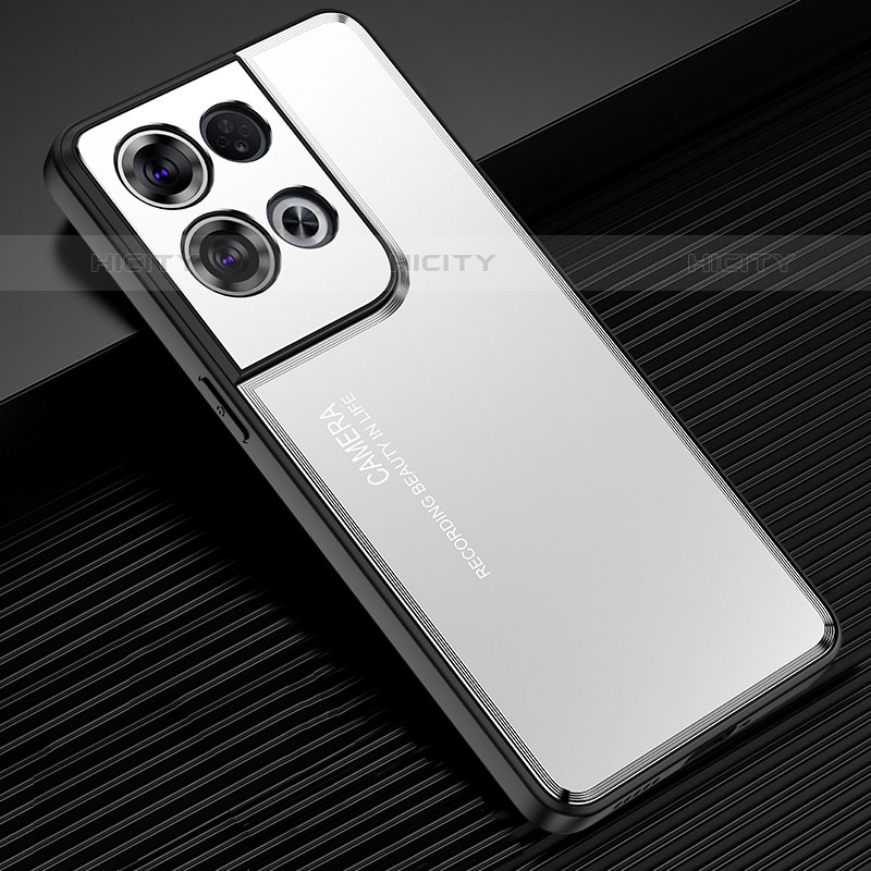 Funda Lujo Marco de Aluminio y Silicona Carcasa Bumper J02 para Oppo Reno8 Pro+ Plus 5G