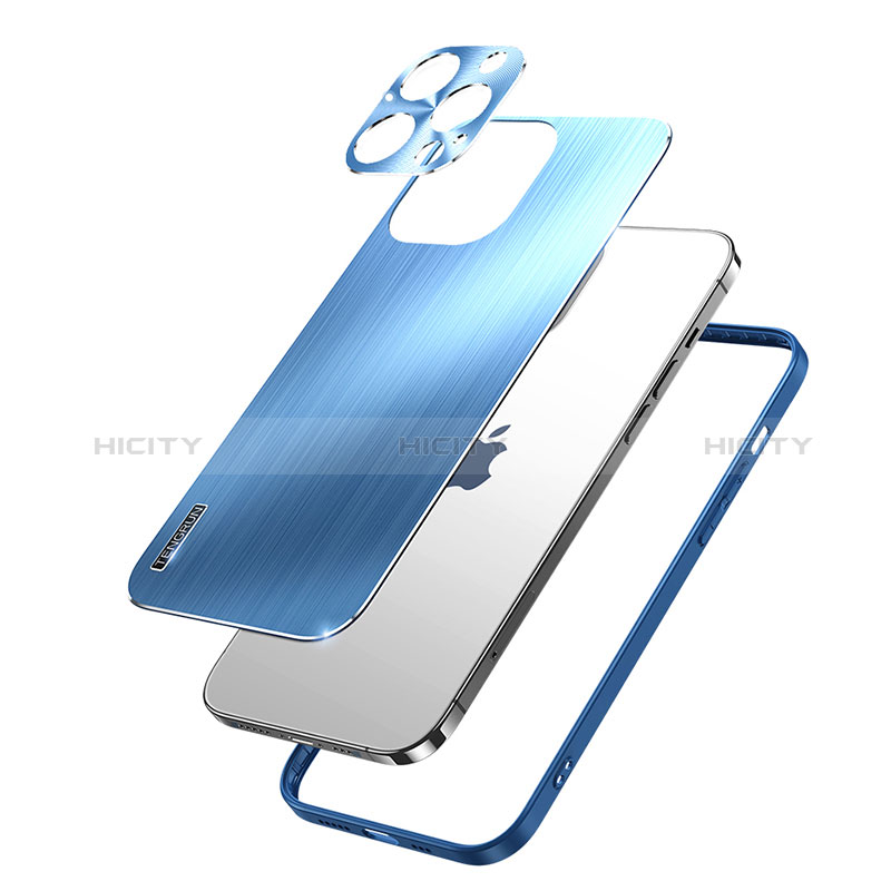 Funda Lujo Marco de Aluminio y Silicona Carcasa Bumper JL1 para Apple iPhone 14 Plus