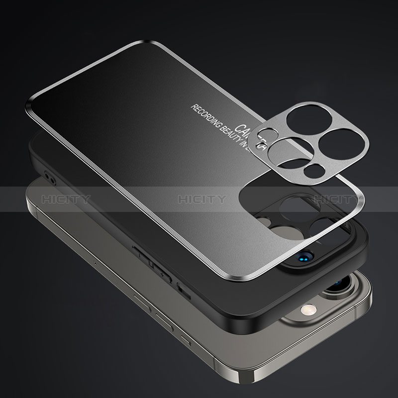 Funda Lujo Marco de Aluminio y Silicona Carcasa Bumper JL2 para Apple iPhone 13 Pro Max