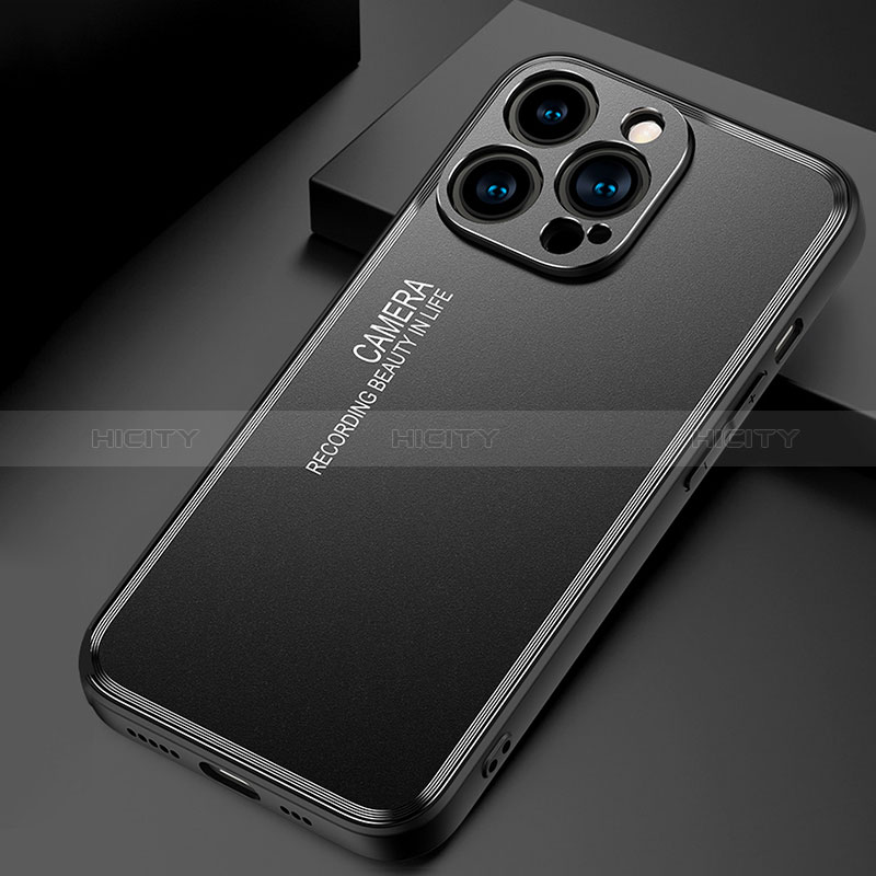 Funda Lujo Marco de Aluminio y Silicona Carcasa Bumper JL2 para Apple iPhone 15 Pro Max