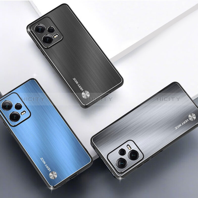 Funda Lujo Marco de Aluminio y Silicona Carcasa Bumper JS1 para Xiaomi Redmi Note 12 Pro 5G