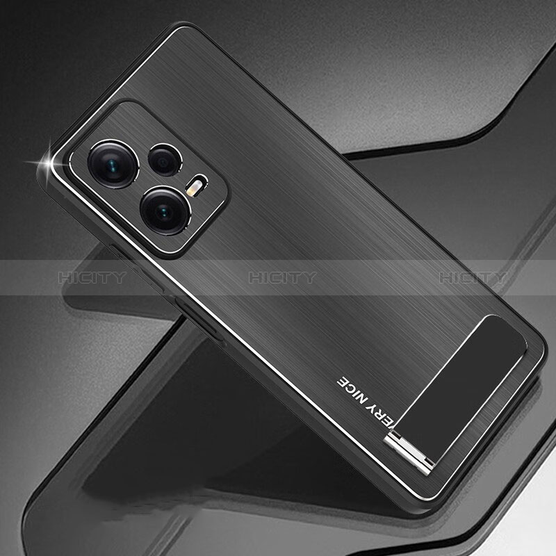 Funda Lujo Marco de Aluminio y Silicona Carcasa Bumper JS2 para Xiaomi Poco X5 5G Negro