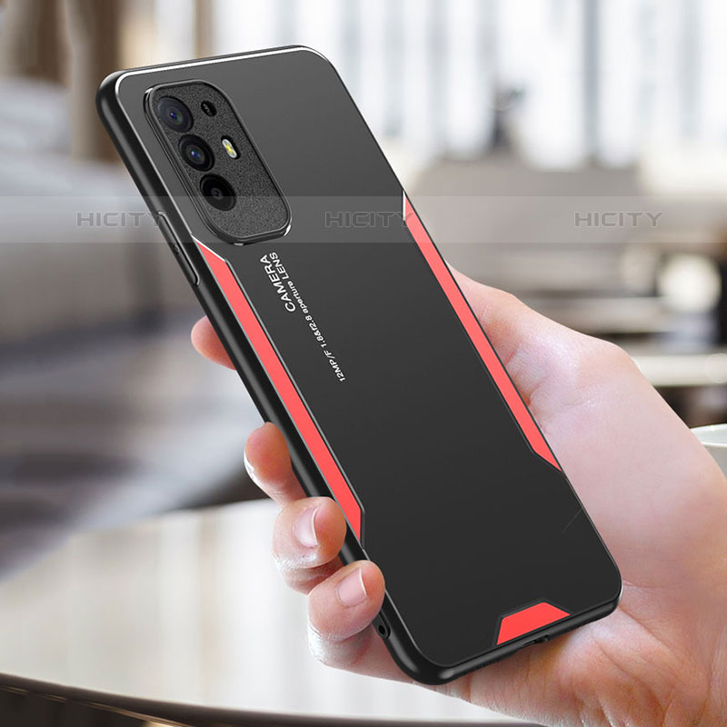 Funda Lujo Marco de Aluminio y Silicona Carcasa Bumper para Oppo F19 Pro+ Plus 5G