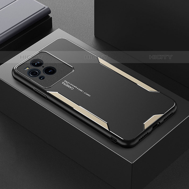 Funda Lujo Marco de Aluminio y Silicona Carcasa Bumper para Oppo Find X3 Pro 5G